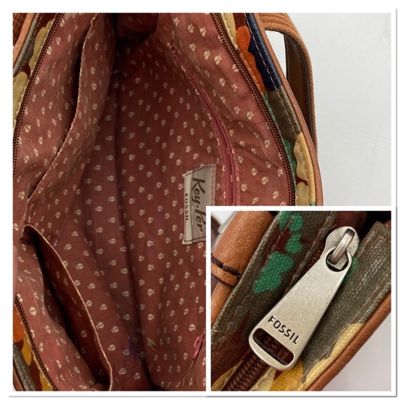 FOSSIL Key Per Canvas Coated Tote Floral Large - Picture 11 of 16